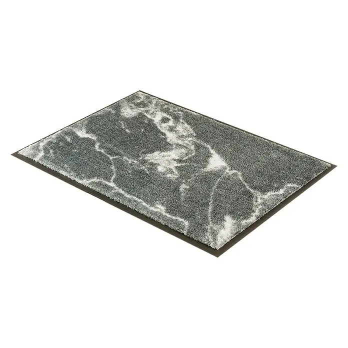 SCHÖNER WOHNEN-Kollektion Fußmatte Marmor - Anthrazit/Grau, 50 x 70 cm - Eine graue Fußmatte mit Marmor-Design, perfekt für den Eingangsbereich, bietet Stil und Funktionalität in einem.