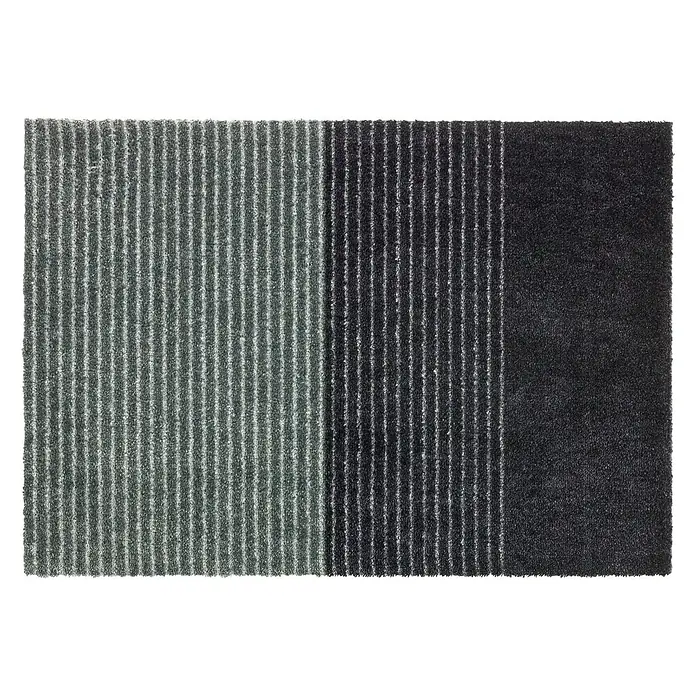 SCHÖNER WOHNEN-Kollektion Fußmatte Streifen - Anthrazit/Grau, 100 x 67 cm - Fußmatte mit Streifenmuster in Grau- und Schwarztönen. Das Design ist modern und funktional für den Eingangsbereich.