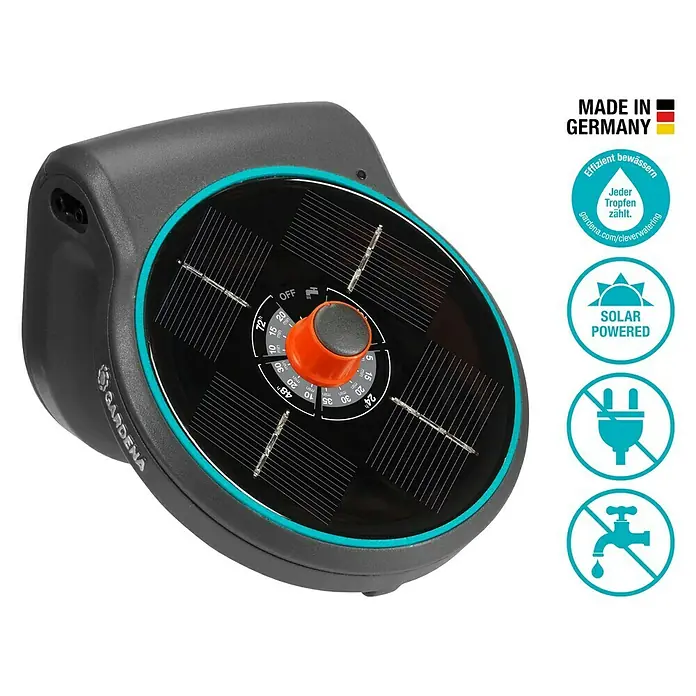 Gardena Bewässerungs-Set AquaBloom - Solarbetrieben - Das Gardena Bewässerungsgerät mit Solarpanel ist eine umweltfreundliche Lösung zur effizienten Gartenbewässerung.
