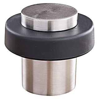 Türstopper Inox 40x40 mm (Ø x H: 40 x 40 mm, Montageart: Schrauben, Silber/Schwarz)