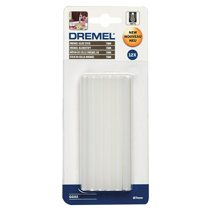 Dremel Barras termoadhesivas (12 uds., Temperatura de tratamiento: +105 °C a +140 °C)
