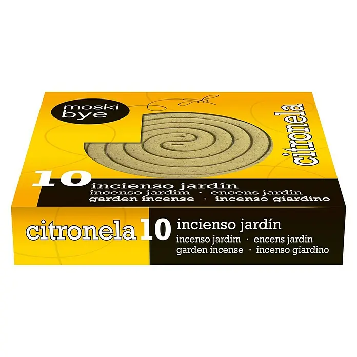 Flower Vela de citronela Incienso - Amarillo, Tiempo de combustión aprox.: 8 h, Citronela - Un paquete de espirales de incienso de citronela Moski Bye para jardín, ideal para uso en exteriores para repeler mosquitos.