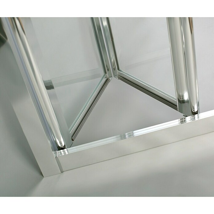 GME Mampara de ducha frontal Akord (An x Al: 90 x 195 cm, 4 mm, Plateado)