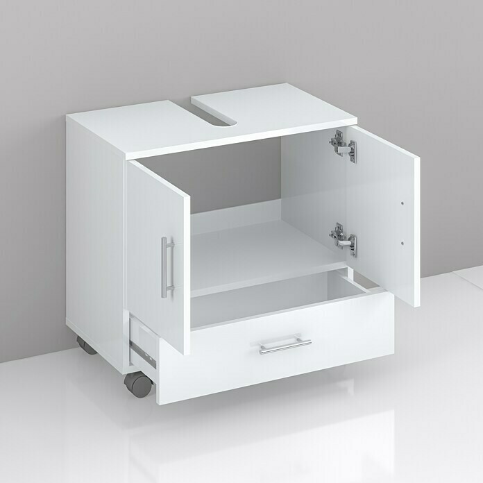 Riva Waschtischunterschrank System (35,6 x 62,2 x 57,5 cm, Weiß, Matt)