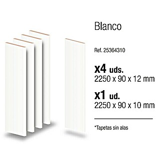 PortStylo Tapeta Blanca (90 x 12 mm, Blanco, 5 ud.)