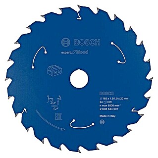 Bosch Kreissägeblatt Expert for Wood (Durchmesser: 165 mm, Bohrung: 20 mm, 24 Zähne)