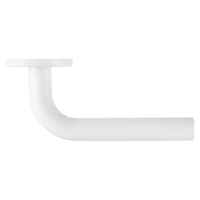 Conjunto de picaporte - Grosor de la puerta: 35 mm - 45 mm, Acero inoxidable, Curvado - Elegantes tiradores de muebles blancos con un diseño moderno. El mango está hecho de material de alta calidad y ofrece un tacto agradable.