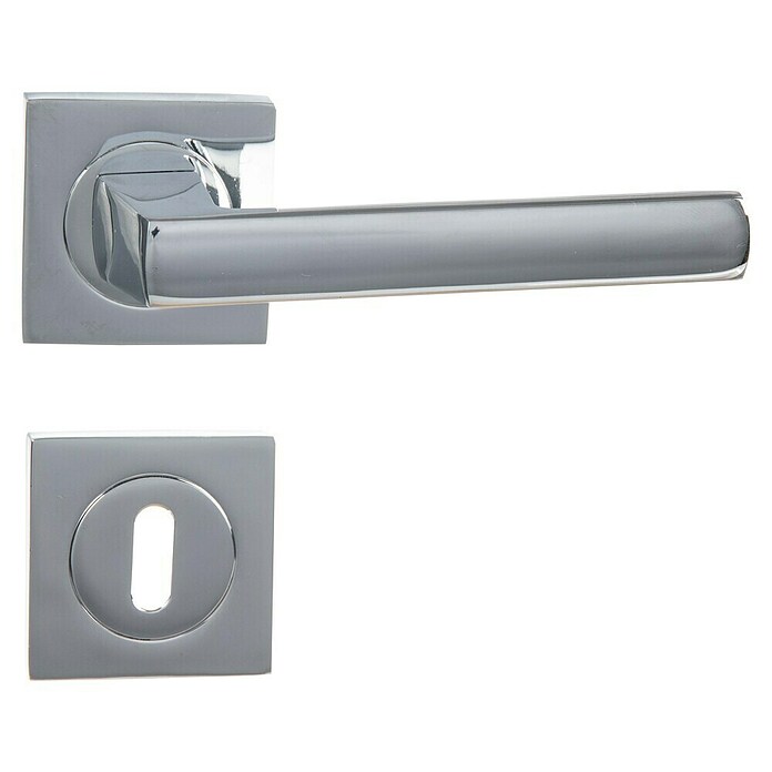 Conjunto de picaporte Boston (Aluminio, Recto) | BAUHAUS