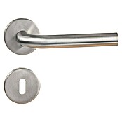 Conjunto de picaporte Vera (Largo: 129 mm, Acero inoxidable, Recto) | BAUHAUS