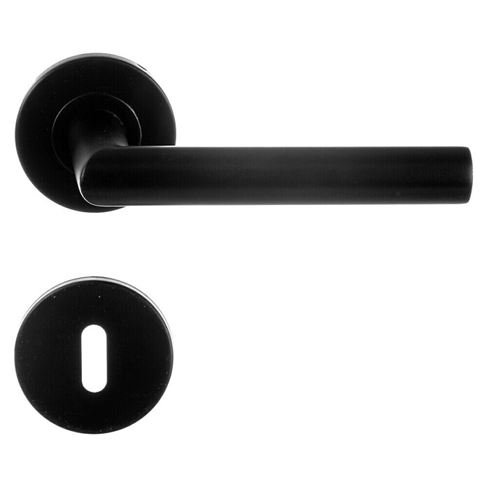 Conjunto de picaporte (Acero inoxidable, Recto) | BAUHAUS