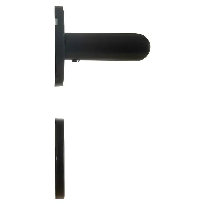 Conjunto de picaporte - Grosor de la puerta: 35 mm - 45 mm, Acero inoxidable, Recto - Portarrollos de papel higiénico negro y soporte de papel de repuesto, minimalista y elegante. Ideal para baños modernos.