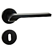 Conjunto de picaporte 694 (Aluminio, Recto, Negro) | BAUHAUS