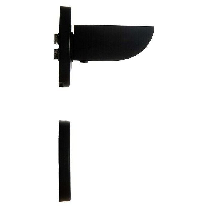Conjunto de picaporte 694 (Aluminio, Recto, Negro) | BAUHAUS