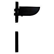 Conjunto de picaporte 694 (Aluminio, Recto, Negro) | BAUHAUS