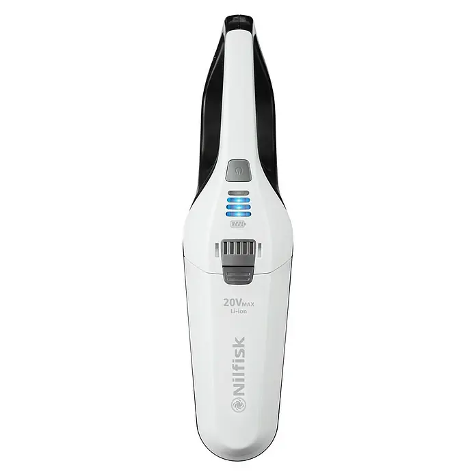 Nilfisk Akku-Handstaubsauger Quick - 20 V, 1 Akku, 1,95 Ah, 0,6 l - Kabelloser Handstaubsauger von Nilfisk, leicht und kompakt für schnelle Reinigungsarbeiten. Ideal für Zuhause und unterwegs.