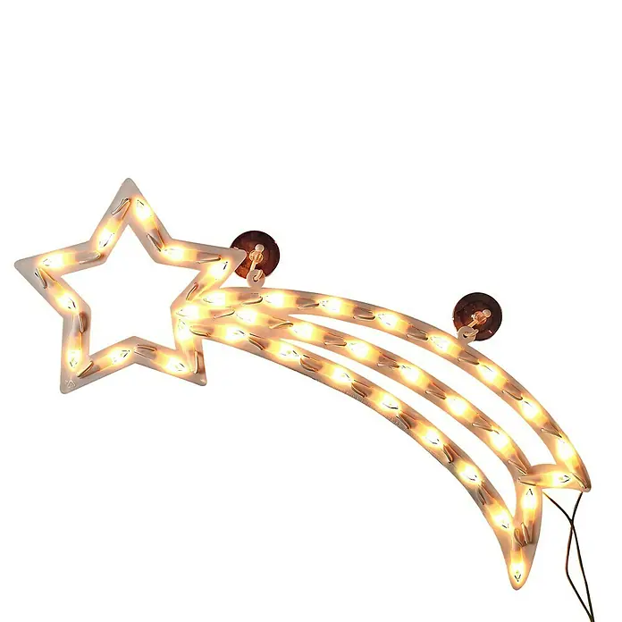 Konstsmide LED-Lichtschlauch Komet Silhouette -  - Dekorative Sternschnuppe mit warmweißen Lichtern, ideal für festliche Beleuchtung und stimmungsvolle Akzente im Innenbereich.