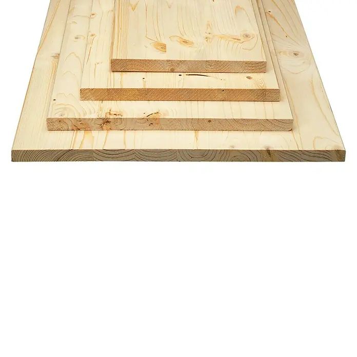 Tablero de madera laminada - Abeto rojo, Nivel de calidad del tablero de madera laminada: B/C, 200 x 30 x 1,8 cm - Tablones de madera apilados, ideales para proyectos de construcción y manualidades. La veta natural de la madera añade un toque rústico.