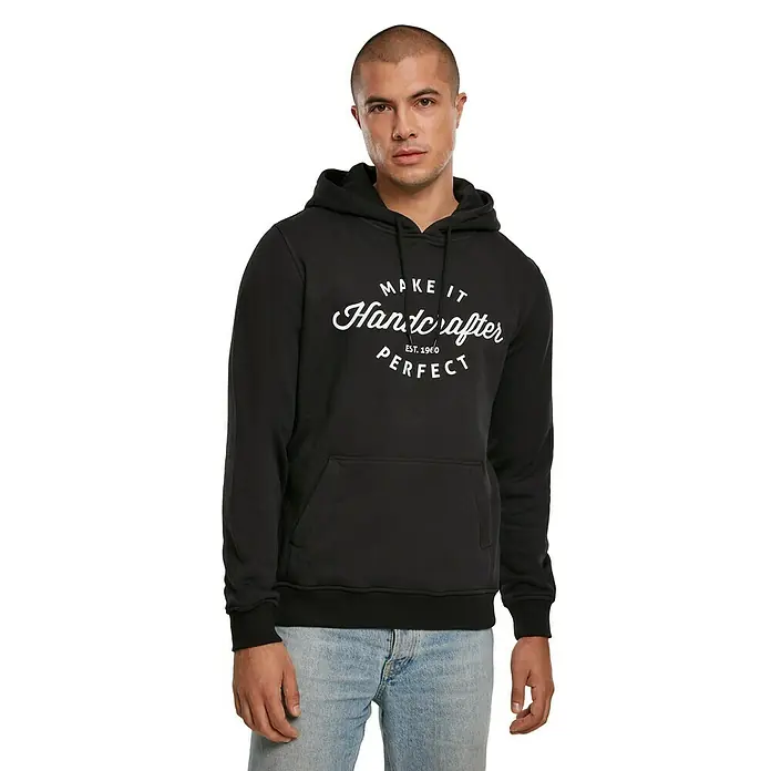 Kapuzenpullover Handcrafter - Schwarz, Größe: XXL - Schwarzer Hoodie mit Aufdruck "Make It Handcrafter Perfect Est. 1960", ideal für einen lässigen Look.