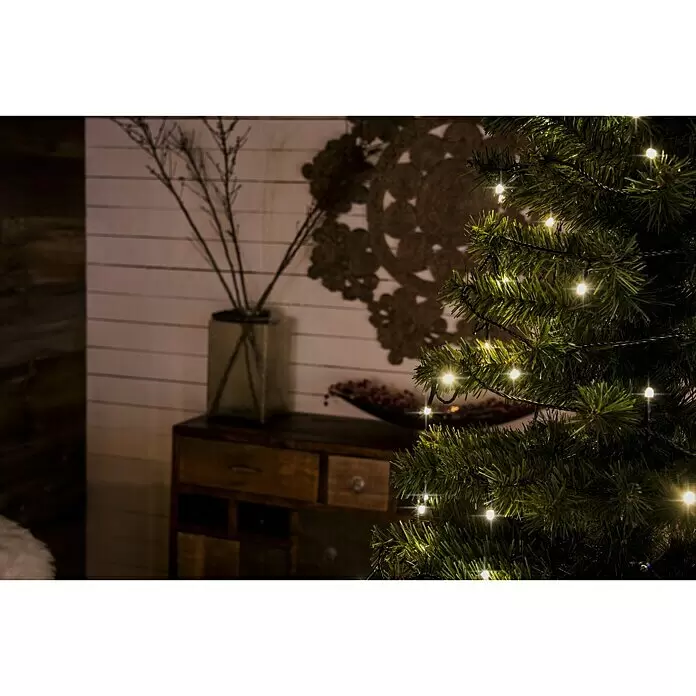 Konstsmide LED-Lichterkette Micro LED - Innen, Lichtfarbe: Warmweiß, Anzahl Leuchtmittel: 100 Stk., Netzbetrieben - Vorderansicht