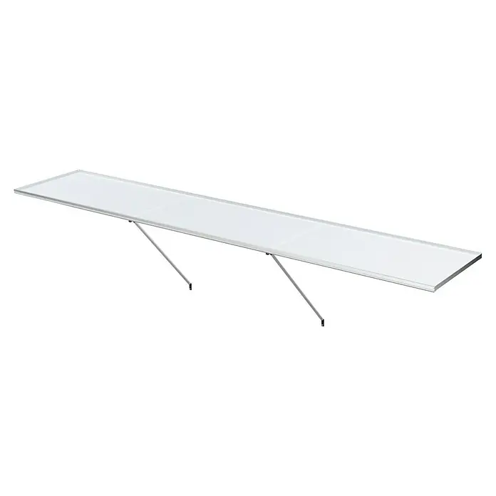 KGT Gewächshaus-Tisch Orchidee III - 323 x 63,5 x 85 cm - Klare, weiße Wandregal mit stabilen, silberfarbenen Stützen, perfekt für moderne Raumgestaltung und zur optimalen Nutzung des Wohnraums.