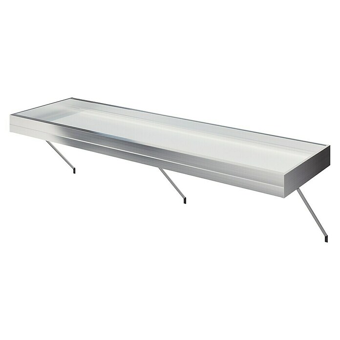 KGT Pflanzkasten (L x B x H: 227 x 63,5 x 10 cm, Silber, Passend für: KGT Gewächshaus Rhodo III)