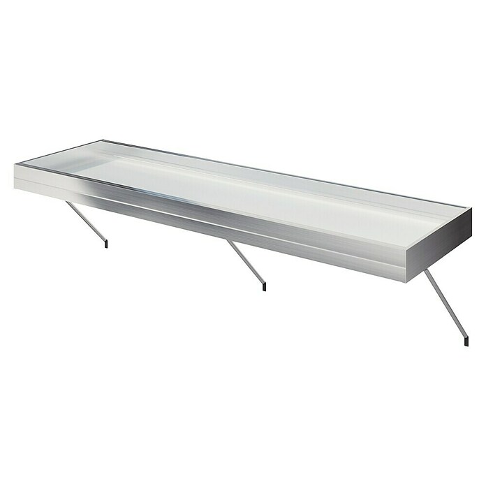 KGT Pflanzkasten (L x B x H: 217 x 63,5 x 10 cm, Silber, Passend für: KGT Gewächshaus Linea II)