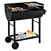 Tepro Holzkohlegrill Detroit (Schwarz, Hauptgrillfläche: 2 x 35 x 37 cm)