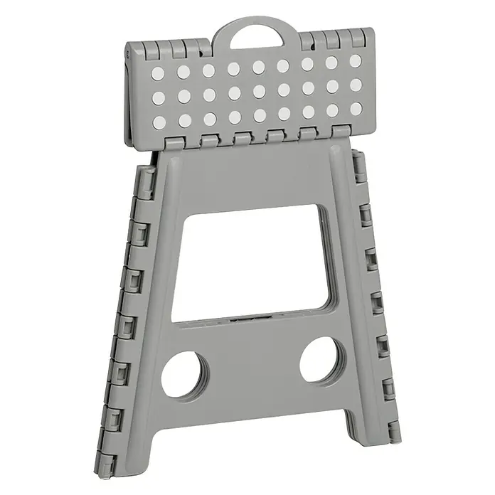 Zeller Present Klapphocker - L x B x H: 37 x 30 x 32 cm, Belastbarkeit: 150 kg, Kunststoff, Grau - Ein grauer Klapphocker aus Kunststoff, der sich perfekt für den Einsatz im Haushalt oder im Garten eignet, leicht und einfach zu verstauen ist.