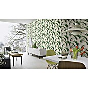 FREUNDIN HOME COLLECTION III Vliestapete Blätter (Weiß/Grün, Floral, 10,05 x 0,53 m)