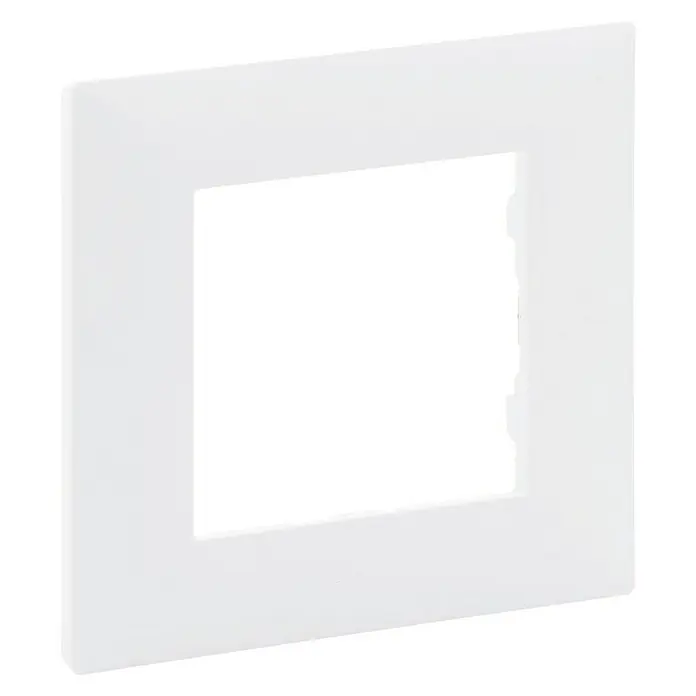 Legrand Niloé Step Marco - Blanco, Modelo de mecanismos: x 1, Plástico, Instalar - Placa de cubierta blanca para interruptores o enchufes, diseño cuadrado y moderno, ideal para cualquier pared.