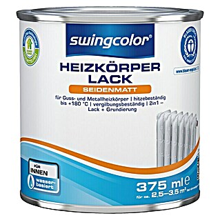 swingcolor Heizkörperlack Acryl (Weiß, 375 ml, Seidenmatt)