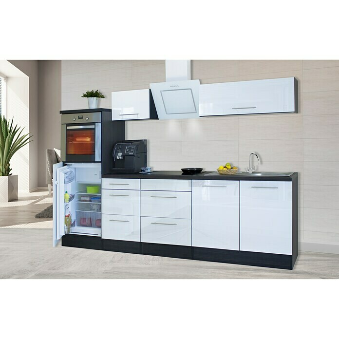 Elektrogeräten) cm, Premium (Breite: 270 Küchenzeile | BAUHAUS Respekta RP270HEWBO Mit Weiß,