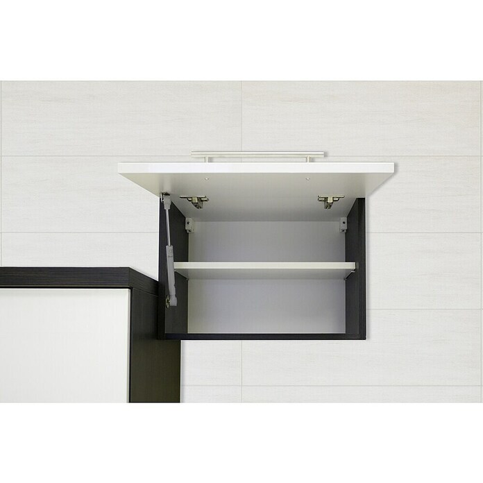 Respekta Premium Küchenzeile RP270HEWBO (Breite: 270 cm, Mit Elektrogeräten, Weiß Hochglanz)