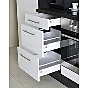 Respekta Premium Composición de cocina (Ancho: 300 cm, Con dispositivos eléctricos, Gris de alto brillo)