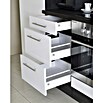 Respekta Premium Inselküche (Breite: 280 cm, Mit Elektrogeräten, Schwarz Hochglanz)