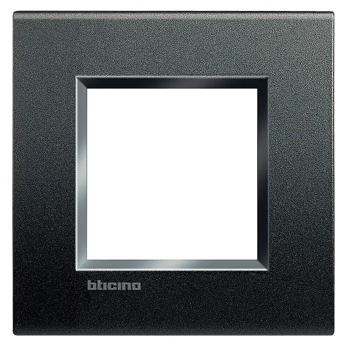 Bticino Living Light Marco - Antracita, Modelo de mecanismos: x 1, Plástico, Instalar - Marco Bticino en negro para interruptores y enchufes. Diseño elegante para interiores modernos, fácil instalación.