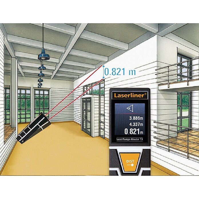 Laserliner Laserentfernungsmesser T3 (Messbereich: 0,2 - 30 m)