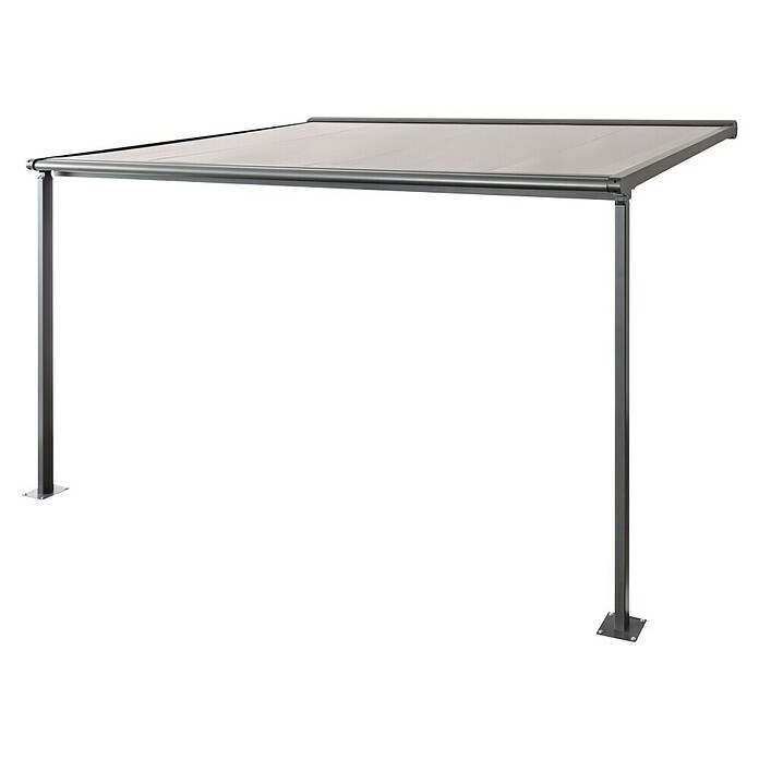 Sunfun Pergolamarkise (3 x 4 x 2,1 m, Anthrazit Metallic, Farbe Dach: Grau)