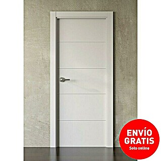 Pack puerta de interior Recife EVO (82,5 x 203 cm, Derecha, Blanco, Maciza aligerada)