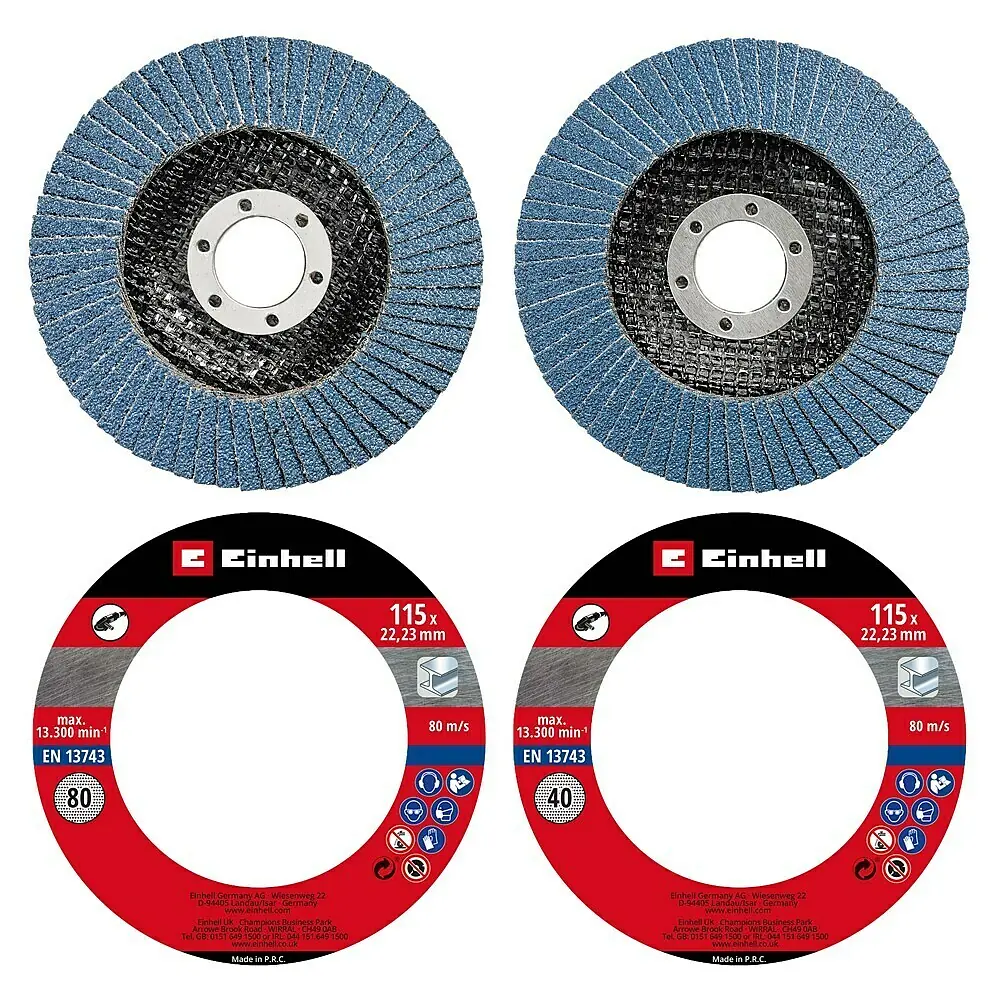Kutlu Fächerscheibe 115x22,2 Mm – Lamellenschleifscheibe Aluoxid 240er Körnung Für Winkelschleifer