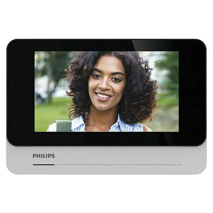 Philips WelcomeEye Monitor de interfono AddConnect - Plateado, Negro, Resolución: 800 x 480 píxeles - Este marco de fotos digital de Philips muestra imágenes vibrantes de tus momentos favoritos. Su elegante diseño se integra en cualquier hogar.