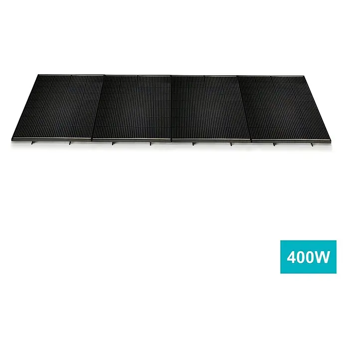 Avidsen Panel solar Soria - L x An x Al: 25 x 760 x 680 mm - Imagen de producto de un panel solar negro de 400W, que convierte la luz solar en energía, ideal para la generación de energía sostenible.