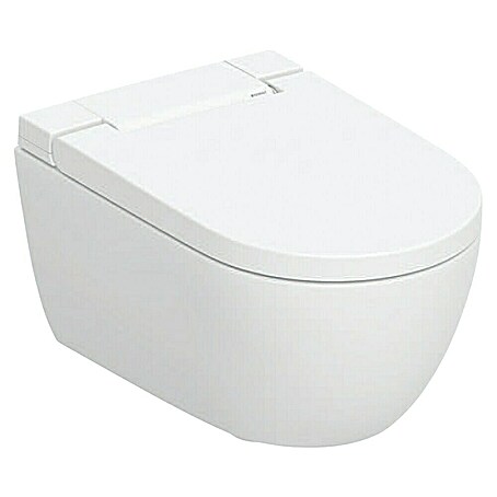 Geberit Wand-Dusch-WC-Set AquaClean Alba (Spülrandlos, Ohne Spezialglasur, Spülform: Tief, WC Abgang: Waagerecht, Weiß)