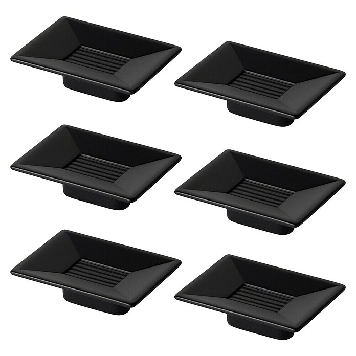 Nesu Pomo para muebles (L x An x Al: 35 x 46 x 20 mm, Tipo de tirador del mueble: Botón, Negro, 6 ud.) | BAUHAUS