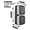 Hamburg Schalterkombination senkrecht (Grau/Anthrazit, IP55, Vertikal) | BAUHAUS