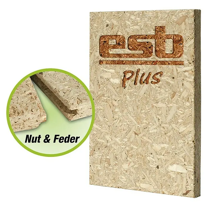elka ESB-Platte Plus - 2.580 x 675 x 15 mm, Geschliffen - ESB Plus Nut-Feder Platte: Eine hochwertige Holzwerkstoffplatte mit Nut-Feder-System für einfache und stabile Verbindungen im Innenausbau.