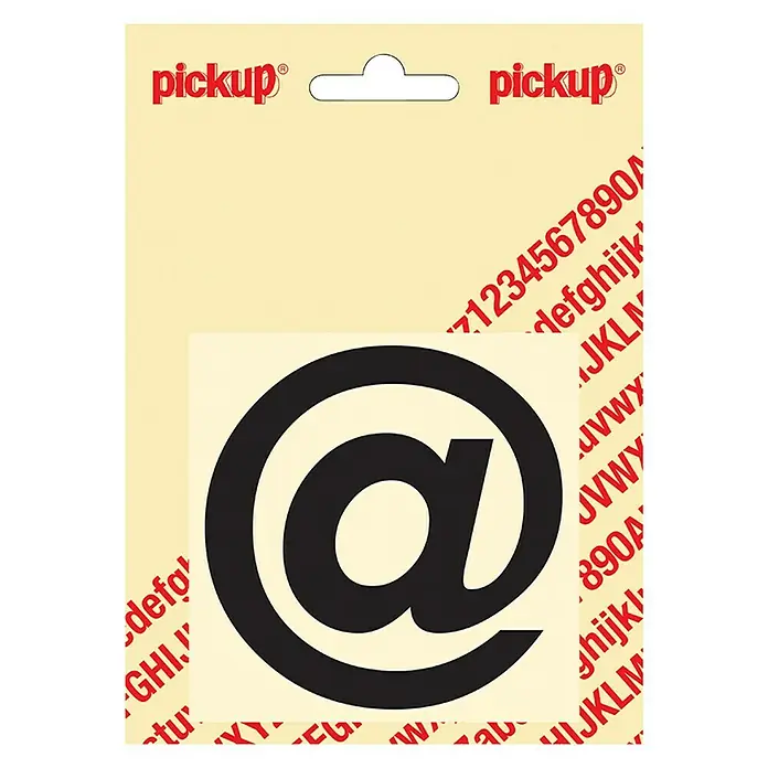 Pickup Etiqueta adhesiva - @, Negro, Altura: 80 mm - Lámina de pegatinas con el símbolo "@" negro, ideal para etiquetar y decorar.