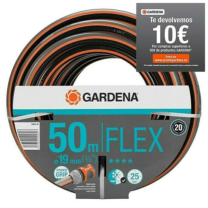 Gardena Manguera para jardín Confort Flex (Largo: 50 m, Diámetro tubo flexible: 19 mm)