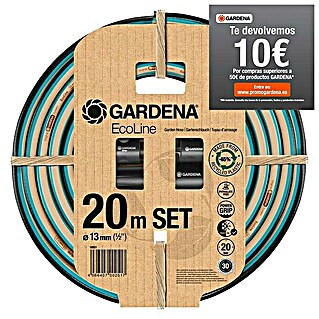 Gardena EcoLine Manguera para jardín Ecoline Set (20 m, Equipamiento: Conectores)