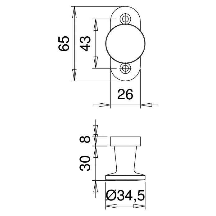 HEBETUERKNOPF F2    PORTAFERM